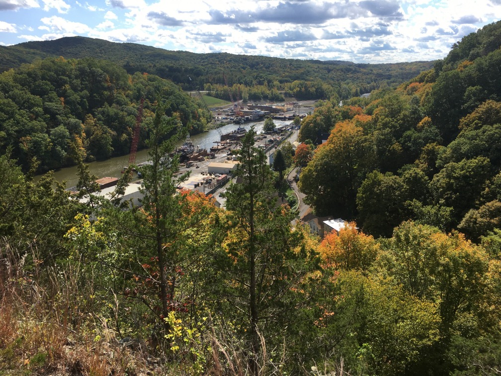View of the Rondout Creek from the lookout on our newly protected land on Wilbur Ave.